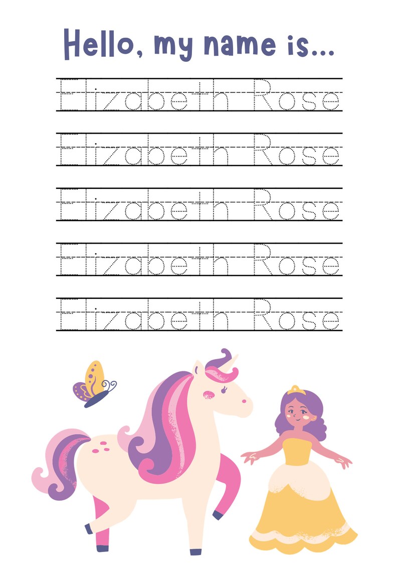 Name Tracing Practice - Etsy