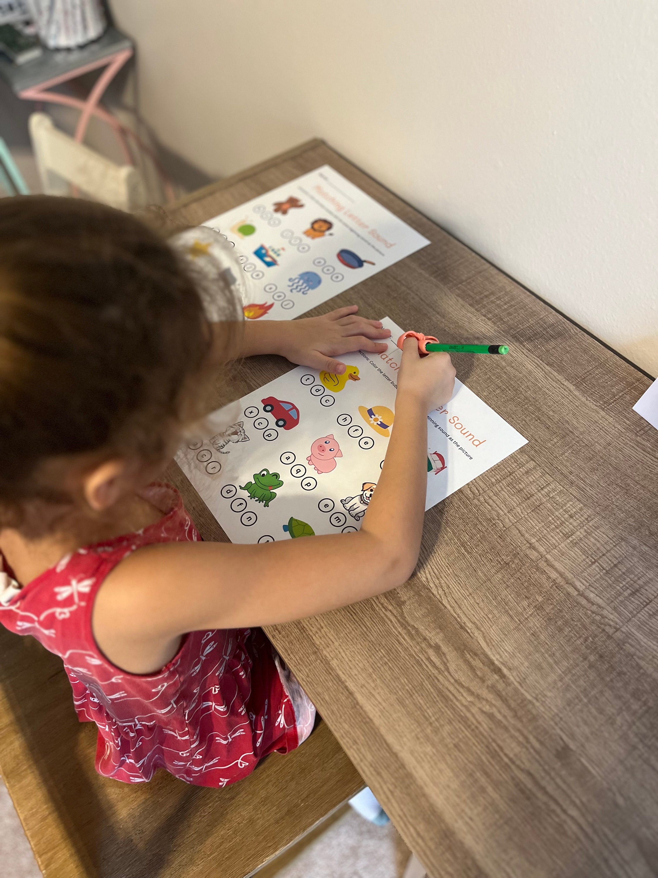 Letter Sounds Matching Worksheet - Etsy