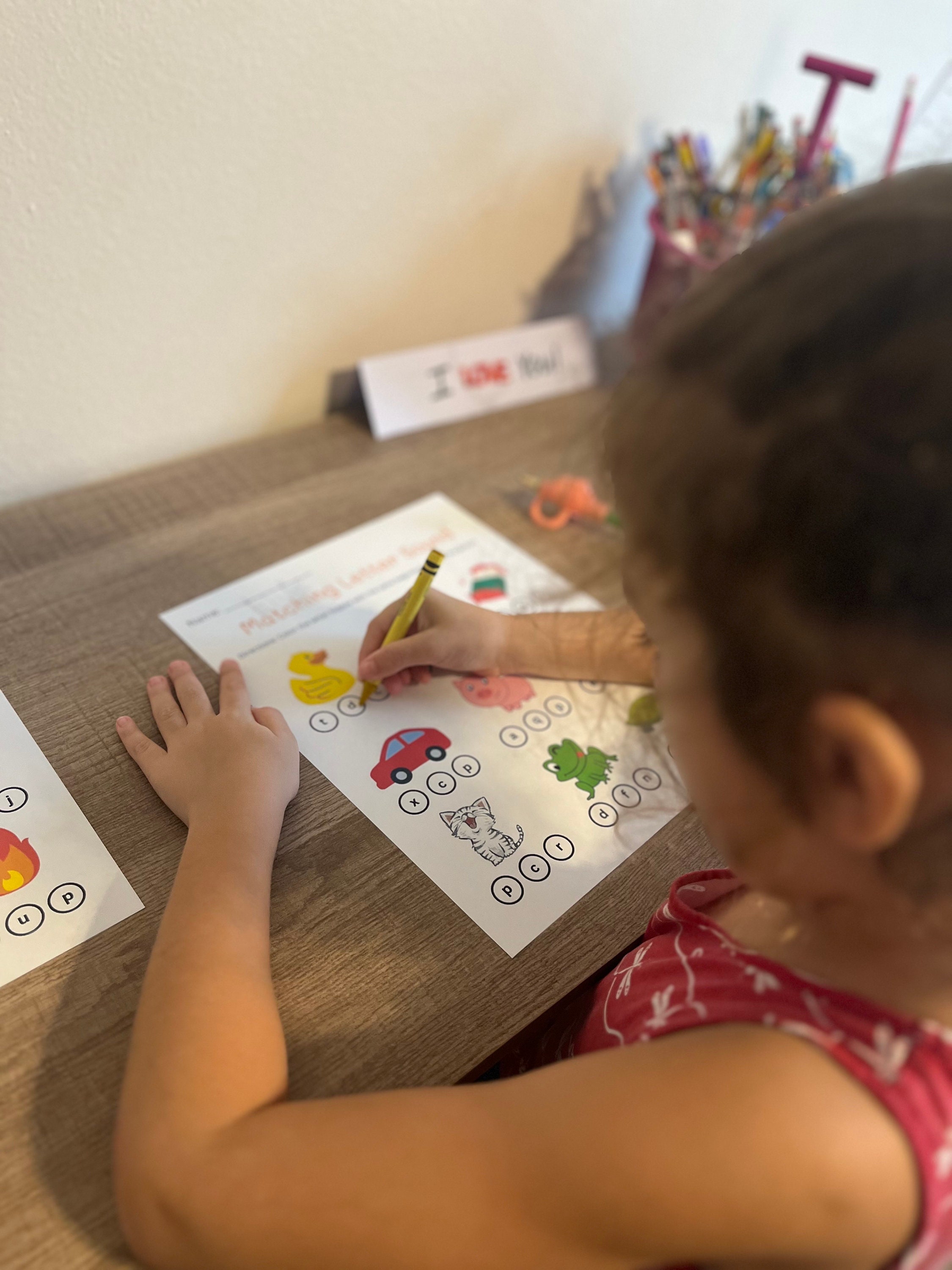 Letter Sounds Matching Worksheet - Etsy