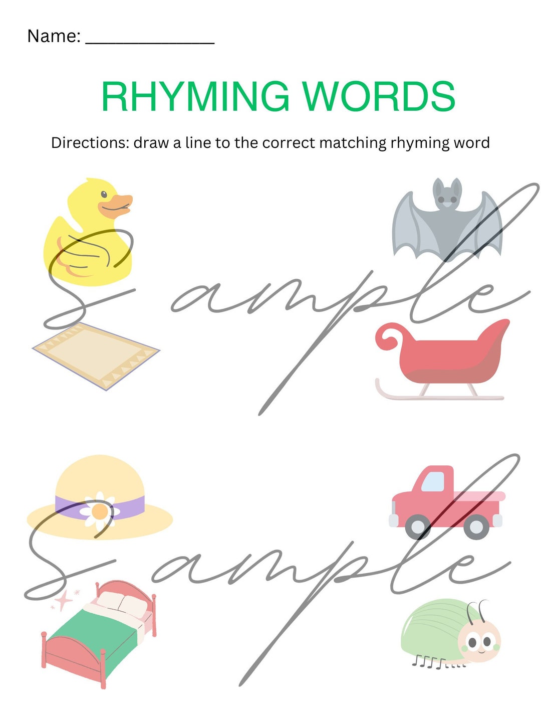 Rhyming Words - Etsy