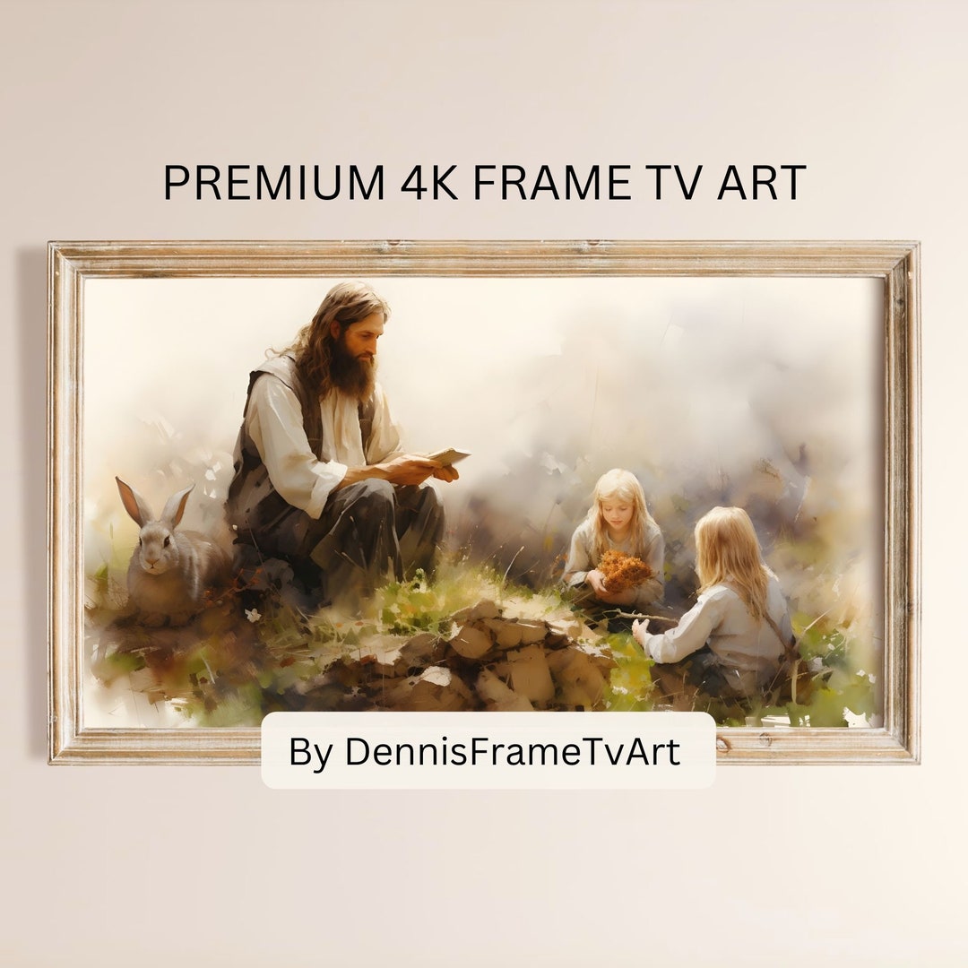 Frame Tv Art Jesus Instant Download Spiritual Farmhouse Wall Decor for
