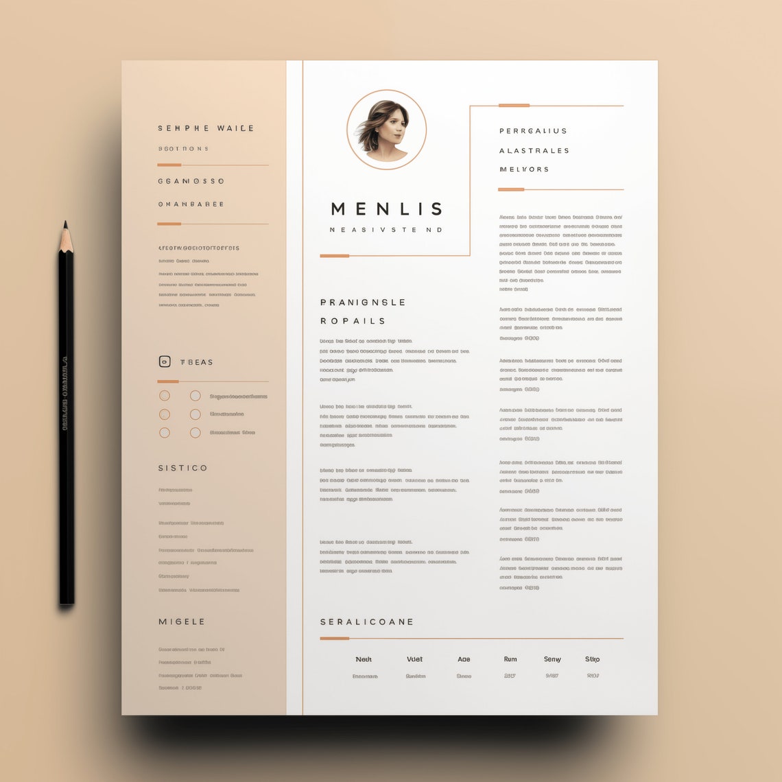 Modern Professional Resume Template - Etsy UK