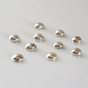 Sterling Silver Half Beads | Solid .925 Round Silver Shot | Southwest Jewelry Findings | Western Jewelry Supplies | Stud Earring Blanks