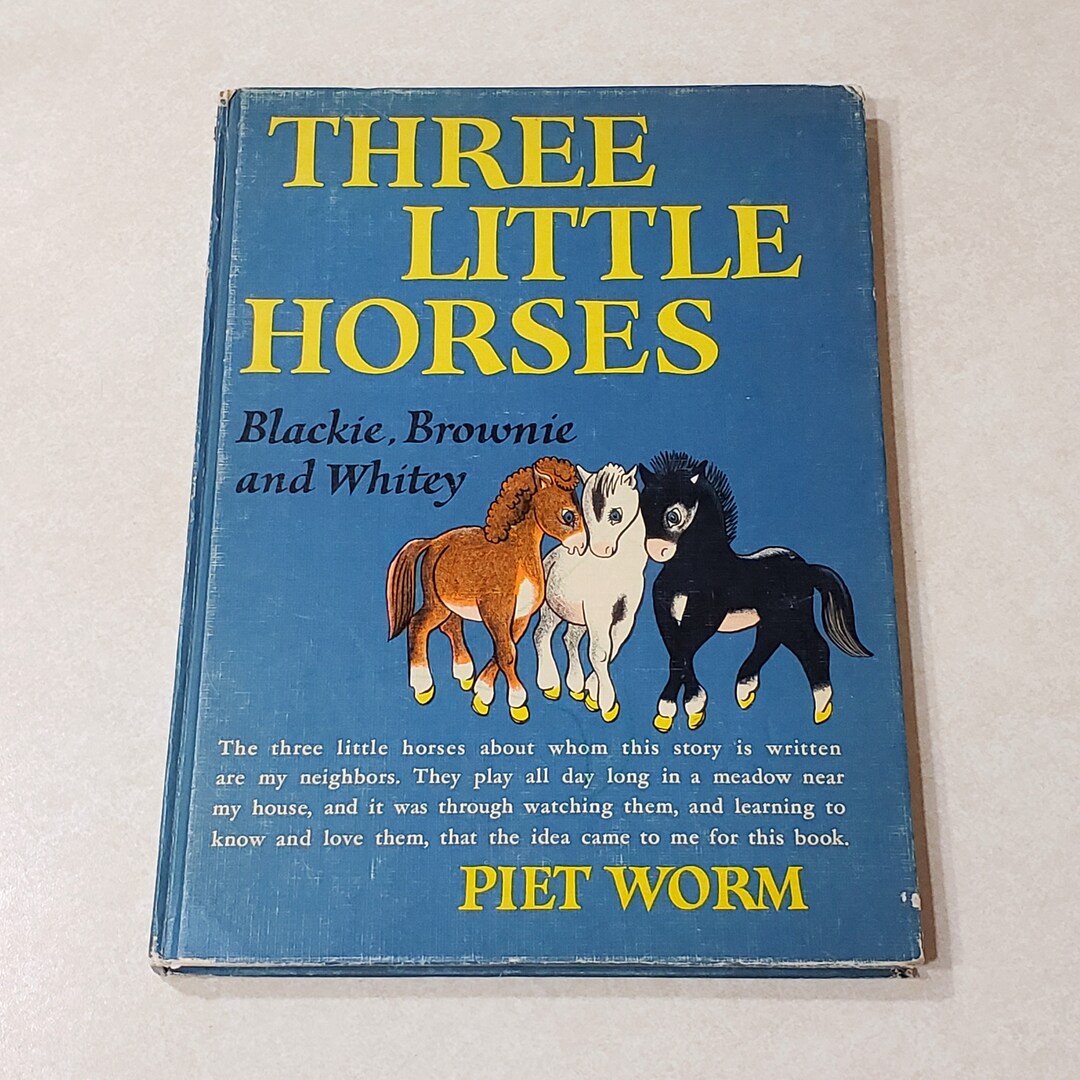 Vintage Childrens Books About Horses Three Little Horses 1950s Hardback Book for Kids