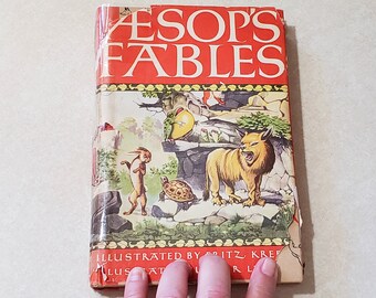 Aesops fables book of short stories or fables classic storytelling books for children and readers vintage books Fairy tales and stories