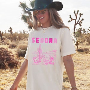 Pink Sedona Tshirt, Sedona Shirt, Sedona Arizona Bachelorette Shirt, Comfort Colors, Arizona Tee, Cowgirl Shirt, Arizona State Tee