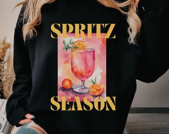 Aperol Spritz Sweatshirt, Italy Summer Vacation Aperitivo Shirt, Bridal Shower Gift for Campari Spritz Lover,  Bachelorette Girls Trip Crew