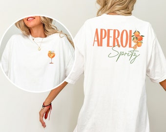 Chemise Aperol Spritz, T-shirt apéritif italien vintage, cadeau pour amateur de Spritz Campari, tenue d'enterrement de vie de jeune fille, t-shirt club de cocktail