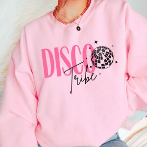 Disco Tribe Bachelorette Sweatshirt, Retro Bride Crewneck, Bride Squad Shirts, Disco Cowgirl, Last Disco Bridal Party Matching Sweatshirt