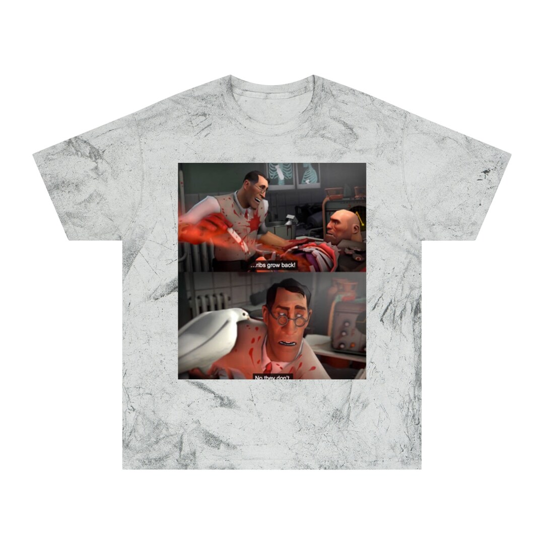 TF2 Ribs Grow Back Color Blast Tshirt Etsy