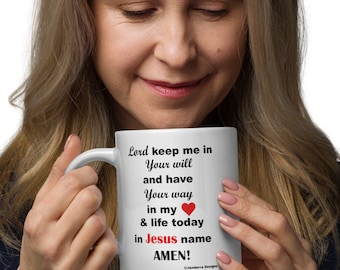 Morning Prayer Coffee Mug for Christian Women for Mother's Day Gift