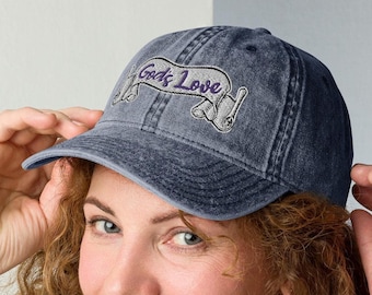 God's Love Banner Vintage Cotton Twill Cap