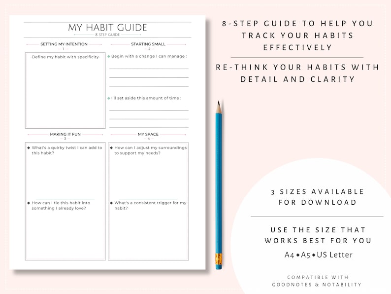 13-page Habit Tracker Plus Free To-do List Included | Habit Tracker ...