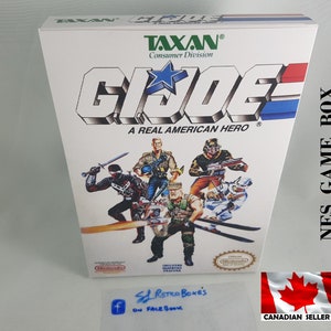 G.I. JOE A Real American Hero Videogame - NES, Nintendo Replacement Custom Box Available With Dust Cover and PvC Protector