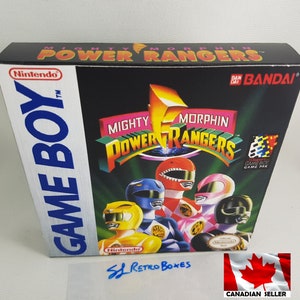 MIGHTY MORPHIN PoWER RANGERS - gb dmg Nintendo Gameboy Replacement Custom Box Available With Insert Tray and PvC Protector