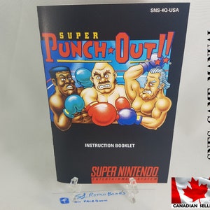 SUPER PUNCH-OUT Manual Snes, Replacement Game Instruction Manual Booklet Punchout