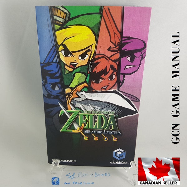Legend of ZELDA FOUR SWORDS Adventures - GcN , Nintendo Game Cube Replacement Game Instruction Manual