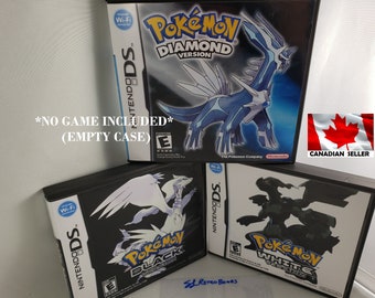 Pokemon DIAMOND, Pokemon WHITE, Pokemon BLACK, Nintendo Ds Reprinted Covers Avail w/Ds Case[Game Not Included]