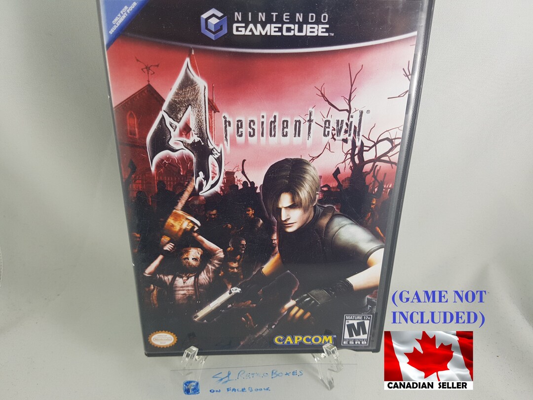 RESIDENT EVIL 4 Dual Disk Case Gcn, Nintendo Gamecube Reprinted Covers Available With Empty Oem
