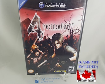 RESIDENT EVIL 4 - Dual Disk Case - GcN, Nintendo GameCube Reprinted Covers Available with Empty oem Gamecube Case [No Games] BioHazard