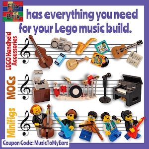 Lego Musical Instruments Collection LEGO Musical Instruments - Etsy