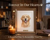 Pet Memorial Gift, Custom Pet Portrait, Dog Loss Gift, Personalized Pet Memorial Art, Cat Memorial Gift, Pet Remembrance Portrait