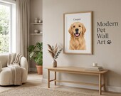 Custom Pet Wall Art, Dog Portrait Printable, Personalized Pet Decor, Minimalist Pet Art, Pet Portrait Home Decor
