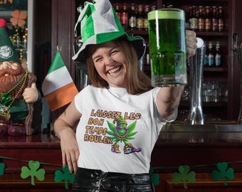 Descarga digital Mardi Gras Leaf – "Laissez Les Bon Temps Rouler" PNG