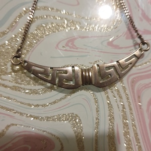 Greek style sterling silver necklace