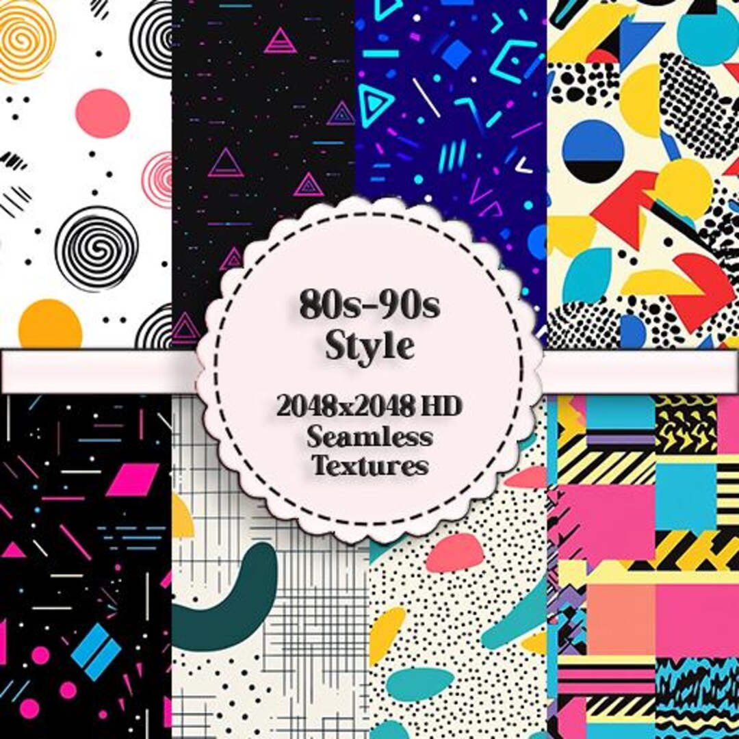 80s 90s Seamless Textures, Backgrounds Digital Art, Beautiful - Etsy