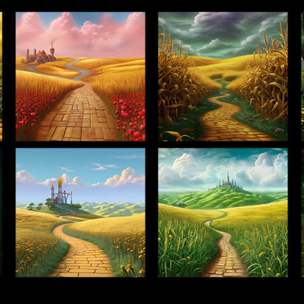 Wizard of Oz Fantasy backdrop background Digital Art, beautiful