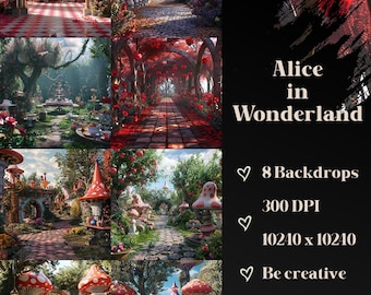 Sfondi di Alice nel Paese delle Meraviglie: sfondi digitali a 300 DPI