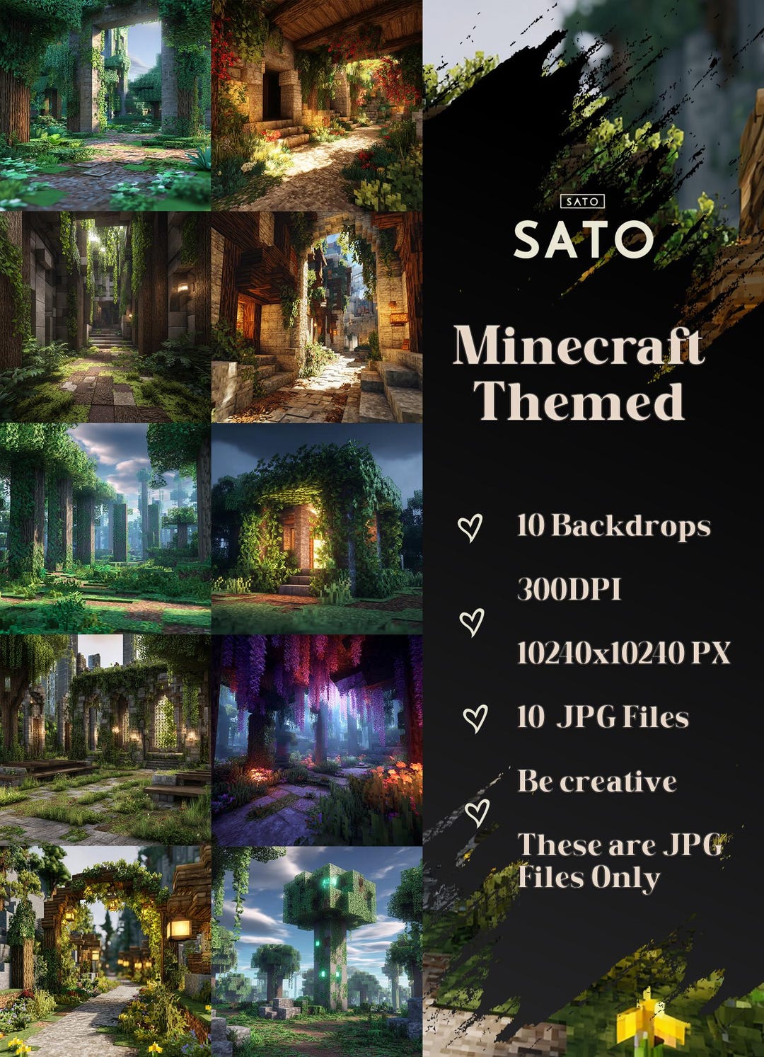 Minecraft Library Backdrop Minecraft Themed Backdrops, Digital Art (10240x10240 Px) - Etsy UK