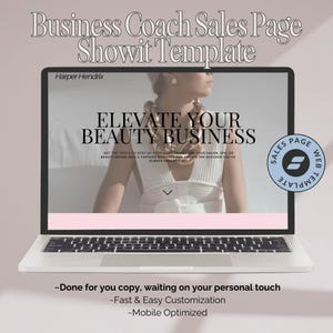Showit Sales Page, Website Copy Included, Business Coach Template, Showit Web Designer Templates, Showit Course, Showit Template Add On