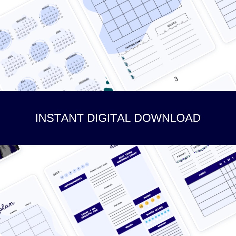 Printable Digital 2024 Planner 2024 Digital Planner 2024 Daily, Weekly