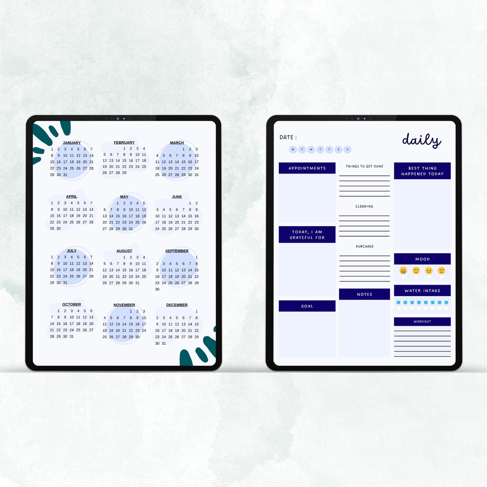 Printable Digital 2024 Planner 2024 Digital Planner 2024 Daily, Weekly