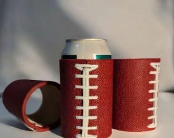 Football Leather Drink Sleeve, Cozie