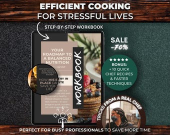 Efficient Cooking Workbook, Cooking for Busy People, Cook Smarter, Kitchen Hacks, Fast Meals, Save Time In Kitchen, Reduce Cooking Time