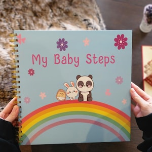 Babybuch, Baby Journal, Baby-Dusche-Geschenk, Baby-Memory-Buch, neues Baby Geschenk, Baby-Geschenk, Baby-Geschenk, Baby-Album, Meilenstein Aufkleber