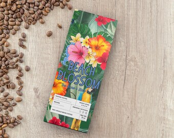 Tropical Beach Blossom Coffee, Cascades Coffee Blend (Medium-Dark Roast), Coffee Gift Idea, Coffee Lover, Coffee Brew Whole Bean or Ground