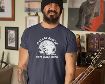 Funny Beaver Graphic Tee, Woodcutter Shirt, Lumberjack Gift, Forest Animal Top, Nature Lover Tee, Beaver Pun T-Shirt