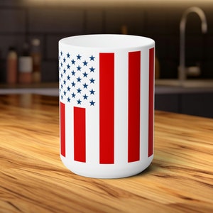 Civil Peace Flag Design, Peaceful Union 15oz Mug, Symbolic Cup for Unity & Harmony, Ideal for Reflective Tea and Coffee Break