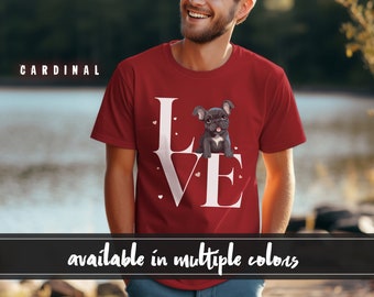 Frenchie Dog Love Shirt, Hundeliebe Shirts, Frenchie Dog Mom Geschenk Shirt, Frenchie Dog Dad Geschenk Shirt, Geschenk für Französische Bulldogge Hundeliebhaber