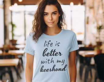 Keeshond Dog Comfort Shirt, mehrere Farben erhältlich, Keeshond Dog Mom und Dad Geschenke, Keeshond Dad Shirt, Hundeliebhaber T-Shirt, Herren und Damen T-Shirt