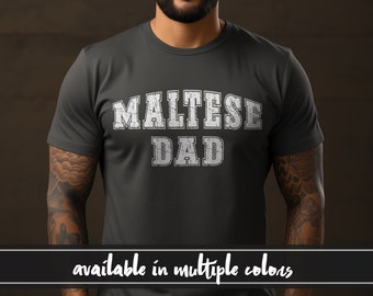 Chemise papa chien maltais, chemise papa maltais, chemise chien drôle, t-shirt chien pour homme, cadeau pour les amoureux des chiens, chemise pour propriétaires de chien, cadeau pour propriétaire de chien