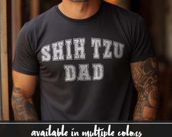 Shih Tzu Hunde Dad T-Shirt | Niedliches Shih Tzu Haustier-Liebhaber-Geschenk | Hundebesitzer-Bekleidung | Niedliches & Lustiges Shih Tzu Liebhaber Geschenk Tee