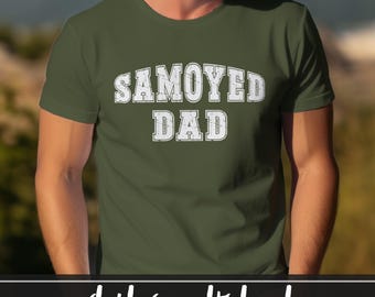 Samojede Hund Dad T-Shirt | Niedliches Samojeden-Grafik-T-Shirt | Geschenk für Hundeliebhaber | Samojede Dad Shirt | Hundebesitzer-Bekleidung | Samojede Liebhaber Geschenk