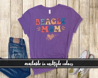 Beagle Mama Shirt, Beagle Mama Rundhals-T-Shirt, Hundemama T-Shirt, Hundemama Rundhalsausschnitt, Beagle Hund Geschenk