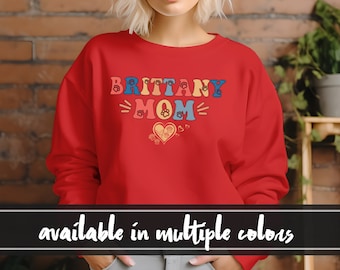 Brittany Dog Mom Sweatshirt , Brittany Mom Crewneck Sweatshirt, Dog Mom Sweatshirt, Dog Mom Crewneck, Brittany Dog Gift