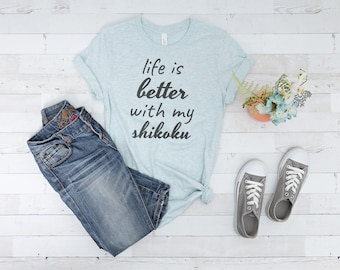 Shikoku Dog Comfort Shirt, mehrere Farben erhältlich, Shikoku Dog Mom und Dad Geschenke, Shikoku Dad Shirt, Hundeliebhaber T-Shirt, Herren und Damen T-Shirt